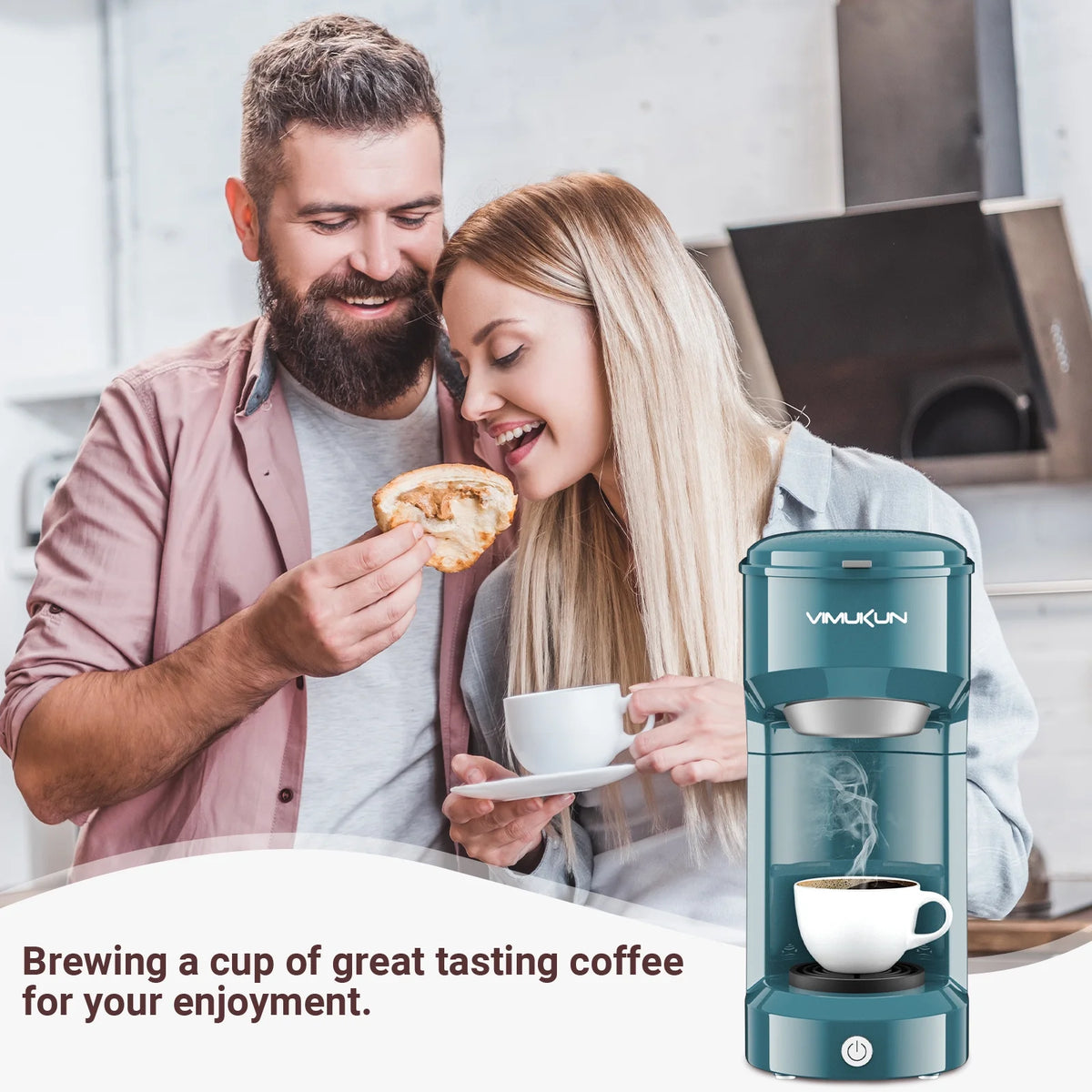 Cafetera individual portátil – diseño compacto con tecnología de preparación rápida