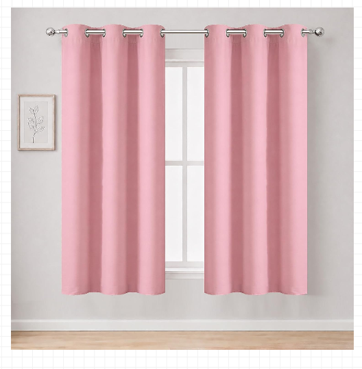 Cortinas opacas rosadas – diseño moderno con aislamiento térmico y bloqueo de luz