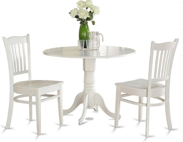 Juego de comedor redondo de madera – mesa y sillas estilo clásico para espacios acogedores