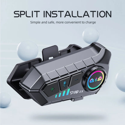 Intercomunicador Bluetooth Y10 2X para Motociclistas – Comunicación y Música sin Límites