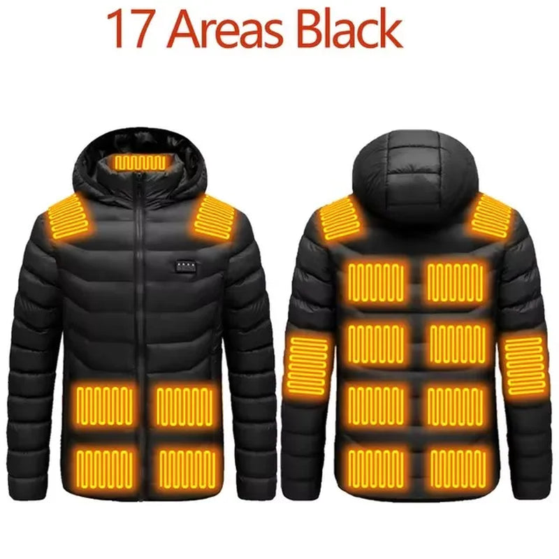 Chaqueta Térmica Inteligente 17 Zonas de Calor – Impermeable y Recargable