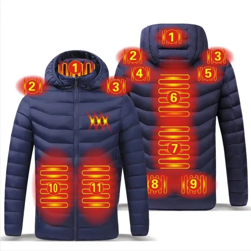Chaqueta Térmica Inteligente 17 Zonas de Calor – Impermeable y Recargable