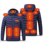 Chaqueta Térmica Inteligente 17 Zonas de Calor – Impermeable y Recargable
