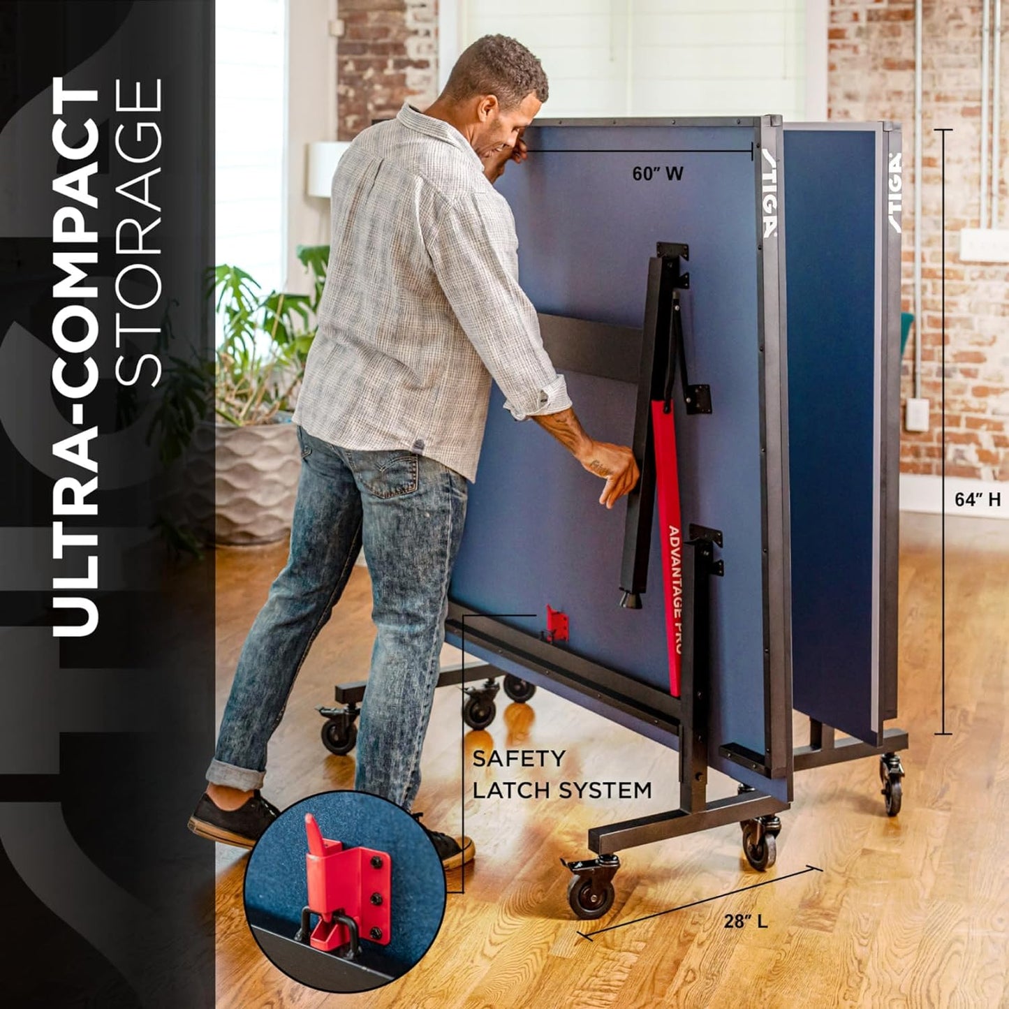 Mesa de ping pong profesional plegable con ruedas – calidad premium para entrenamiento y diversión