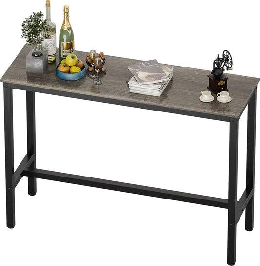 Mesa alta multifuncional de madera y metal – estilo industrial moderno