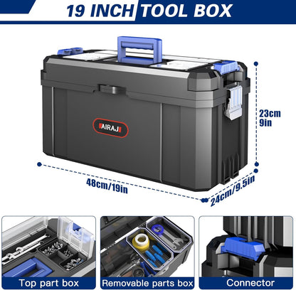 Caja de herramientas modular con ruedas – sistema 3 en 1 apilable y portátil