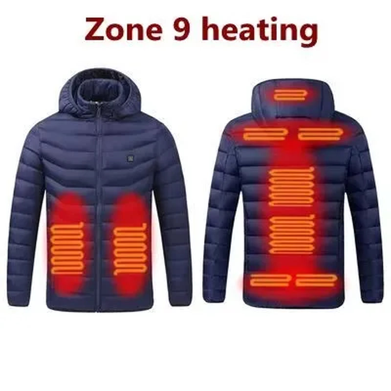 Chaqueta Térmica Inteligente 17 Zonas de Calor – Impermeable y Recargable