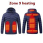 Chaqueta Térmica Inteligente 17 Zonas de Calor – Impermeable y Recargable