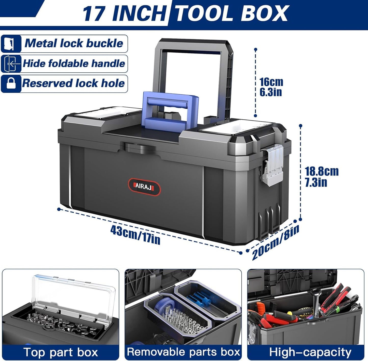 Caja de herramientas modular con ruedas – sistema 3 en 1 apilable y portátil