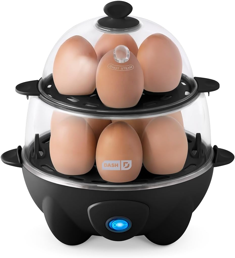 Cocedor eléctrico de huevos multifuncional – 12 huevos, omelets y huevos pochados