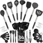 Set de utensilios de cocina premium de silicona y acero inoxidable – 34 piezas