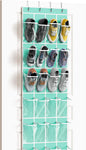 Organizador de zapatos colgante para puerta – 24 bolsillos de tela resistente