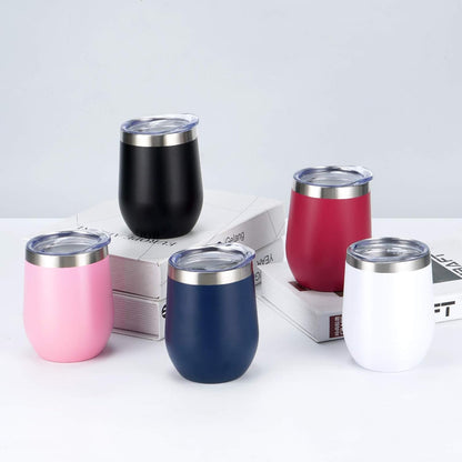 Set de vasos térmicos de acero inoxidable – 8 piezas con tapa y pajillas reutilizables