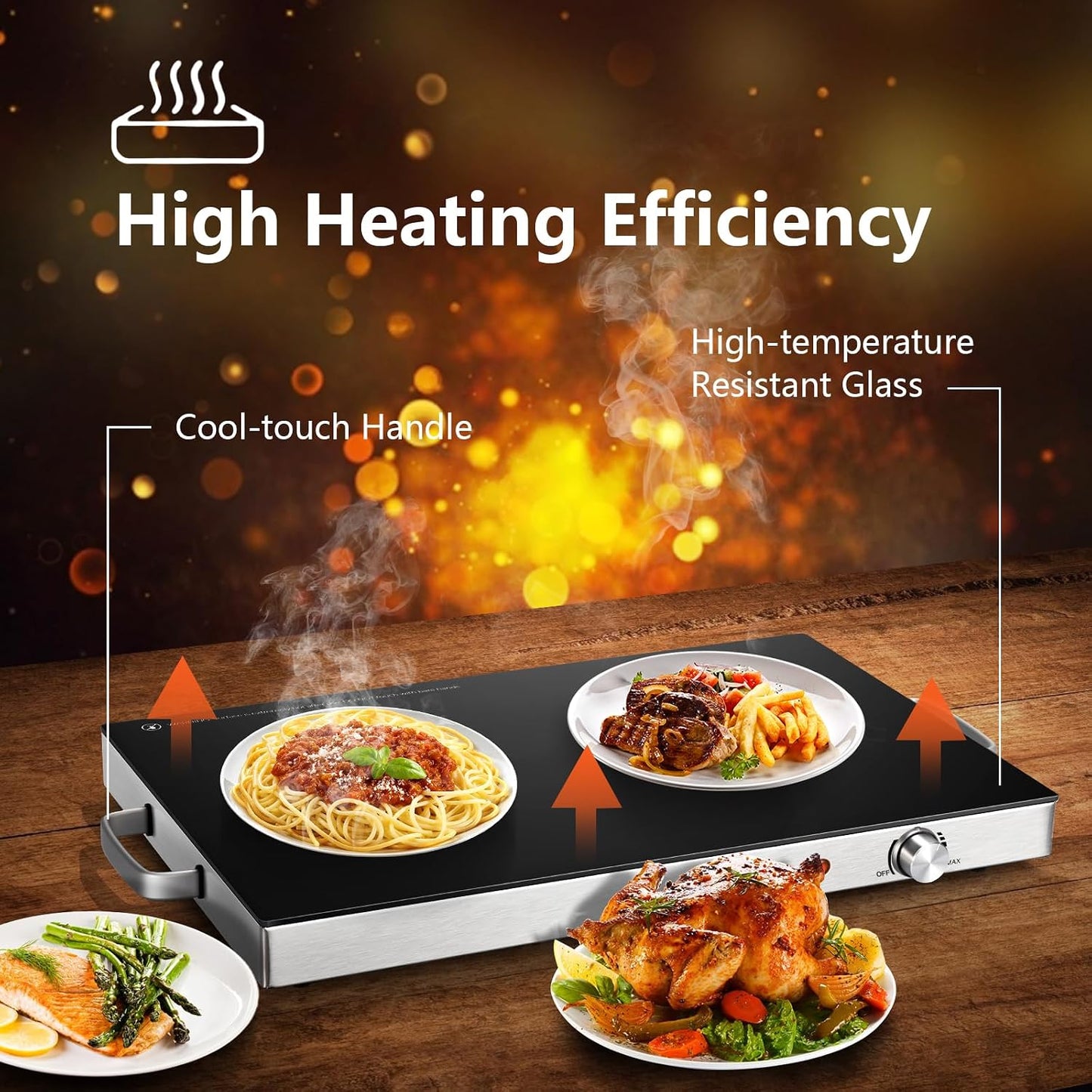 Plancha eléctrica doble – alta eficiencia térmica y diseño compacto para cocina moderna