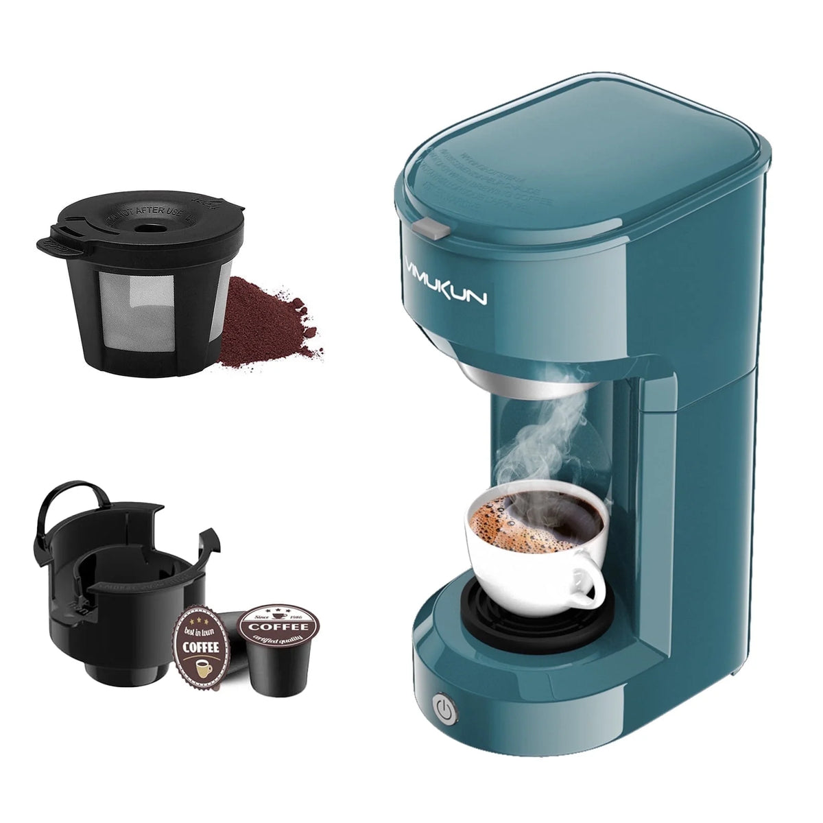 Cafetera individual portátil – diseño compacto con tecnología de preparación rápida