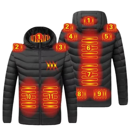 Chaqueta Térmica Inteligente 17 Zonas de Calor – Impermeable y Recargable