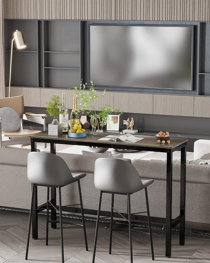 Mesa alta multifuncional de madera y metal – estilo industrial moderno