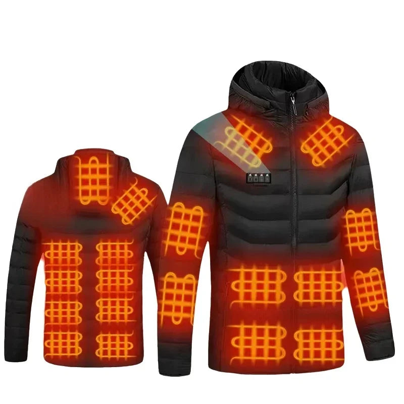 Chaqueta Térmica Inteligente 17 Zonas de Calor – Impermeable y Recargable