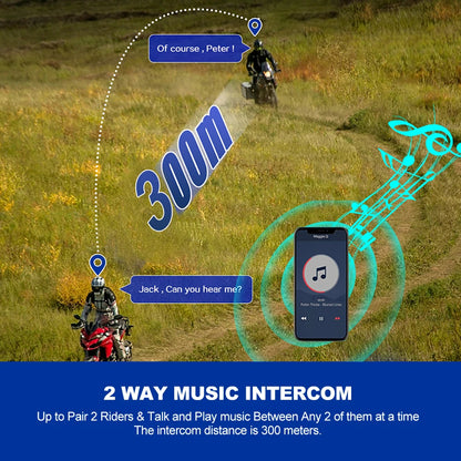 Intercomunicador Bluetooth Y10 2X para Motociclistas – Comunicación y Música sin Límites