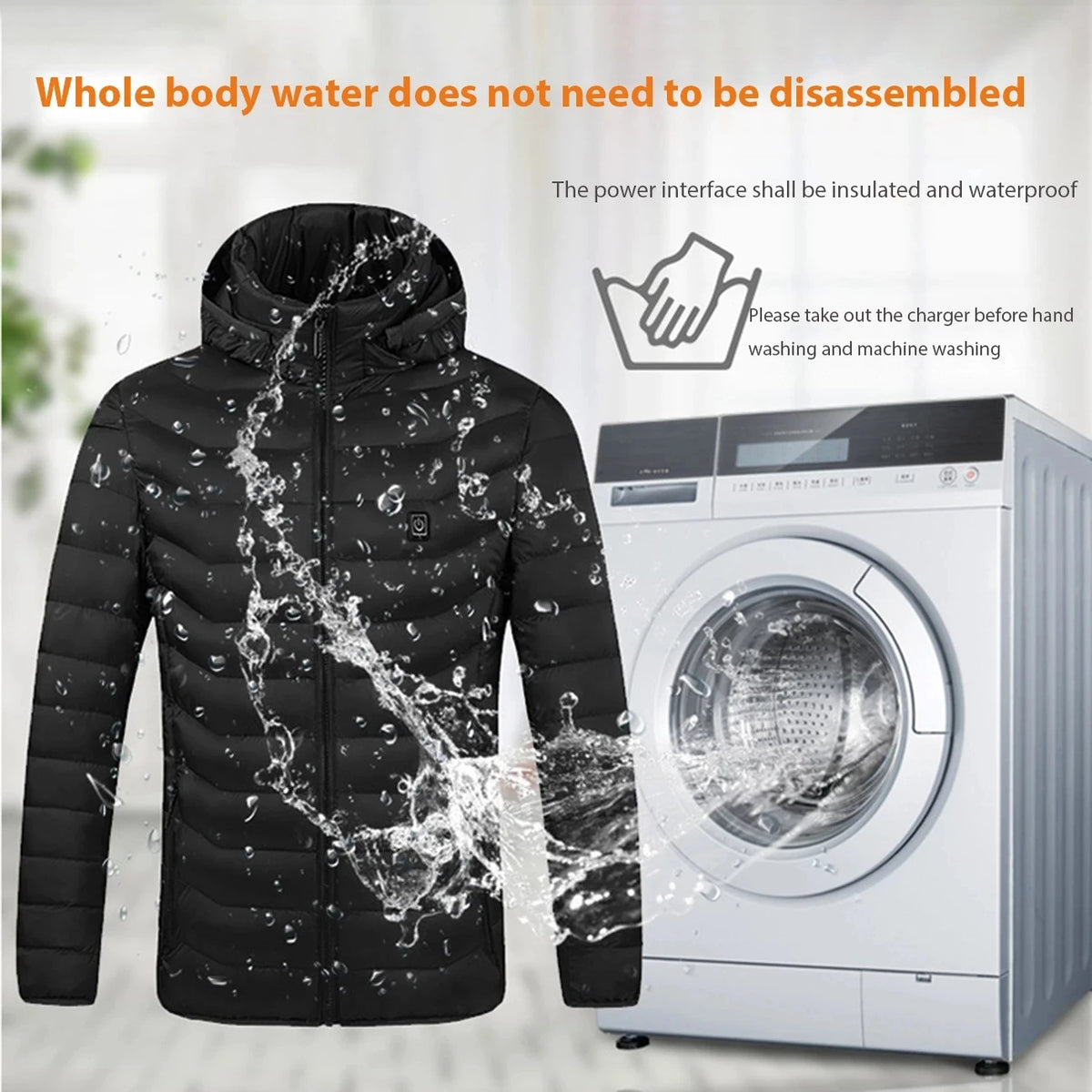 Chaqueta Térmica Inteligente 17 Zonas de Calor – Impermeable y Recargable