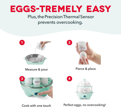 Cocedor eléctrico de huevos multifuncional – 12 huevos, omelets y huevos pochados