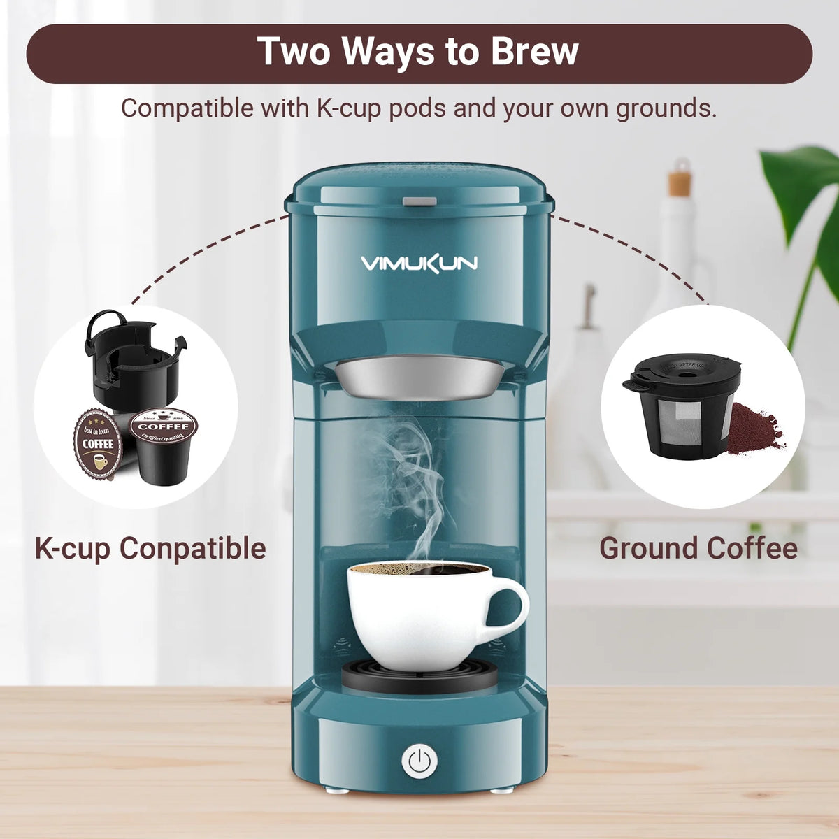 Cafetera individual portátil – diseño compacto con tecnología de preparación rápida